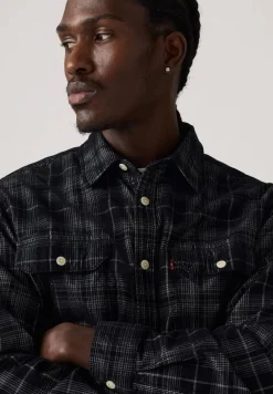 Levi's samettipaita Jackson Worker Corduroy Overshirt 0280 Huxley Plaid Jet Black