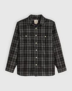 Levi's samettipaita Jackson Worker Corduroy Overshirt 0280 Huxley Plaid Jet Black