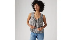 Discount Levi's toppi Luella Sl Blouse 0001 Milo Plaid Egret