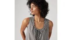 Discount Levi's toppi Luella Sl Blouse 0001 Milo Plaid Egret