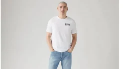 Levi's t-paita Graphic Crewneck Tee 1855 Brin Music Inspired White