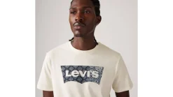 Clearance Levi's t-paita Graphic Crewneck Tee 1811 Batwing Bandana Fill Three Egret