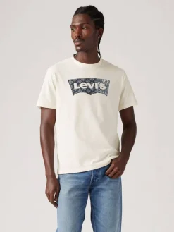 Clearance Levi's t-paita Graphic Crewneck Tee 1811 Batwing Bandana Fill Three Egret
