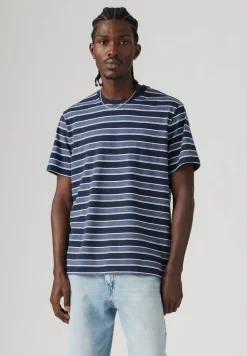 Outlet Levi's t-paita The Essential Tee 0096 Caicos Stripe Navy Blazer