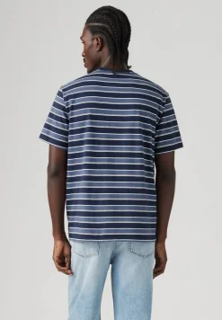Outlet Levi's t-paita The Essential Tee 0096 Caicos Stripe Navy Blazer