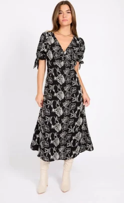 mekko Black Cotton Midaxi*Little Mistress New
