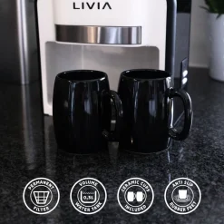 kahvinkeitin 2 kuppia mustavalkoinen*Livia Best
