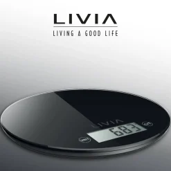 Outlet Livia keittiövaaka pyöreä musta