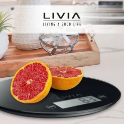 Outlet Livia keittiövaaka pyöreä musta