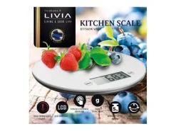 keittiövaaka pyöreä valkoinen*Livia Hot