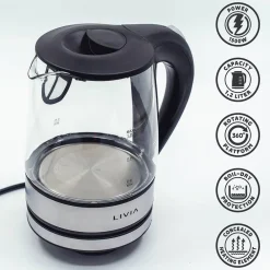 lasinen vedenkeitin 1,2 L 1500 W*Livia New