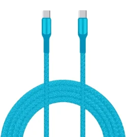 latausjohto USB C-C, 60 W, 2 m turkoosi*Livia Sale