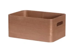 puulaatikko kannella 30x21x13 cm ruskea*4Living Clearance