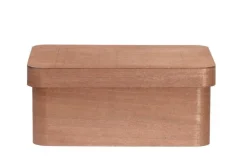 puulaatikko kannella 30x21x13 cm ruskea*4Living Clearance