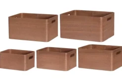 puulaatikko 26x20x13,5 cm ruskea*4Living Sale