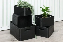 puulaatikko 23x18x12 cm musta*4Living Discount