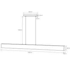 Hanok riippuvalaisin 120 cm valkoinen*Mantra Best