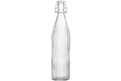 Online Marjukka lasipullo patenttikorkilla pystyraidat 1100 ml