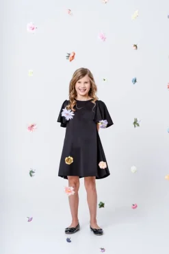 Outlet Mingnelin satiinimekko 4494 MUSTA