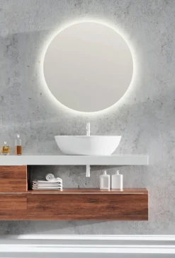 peili Franzi Ø60 cm LED-valolla*Mirrors and More Outlet
