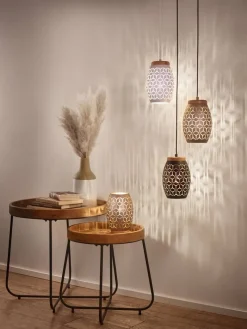 pöytä Jette Ø66 cm musta/puu*Mirrors and More Hot