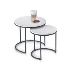 Best Mirrors and More sarjapöytä Doreen Ø43 cm + Ø35 cm musta/val