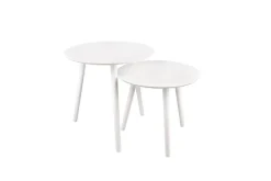 Mirrors and More sarjapöytä Vilana Ø50 cm + Ø45 cm valkoinen