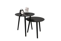 sarjapöytä Vilana Ø50 cm + Ø45 cm musta*Mirrors and More Best