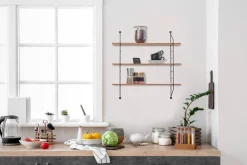 Discount Mirrors and More seinähylly Clara 3-os musta/puu