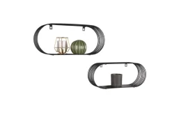 seinähyllysetti Joyce 2-pack musta*Mirrors and More Best