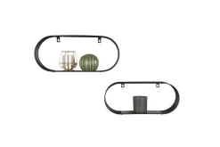 seinähyllysetti Joyce 2-pack musta*Mirrors and More Best