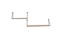 Best Mirrors and More seinähylly Dana musta/puu 2-pack