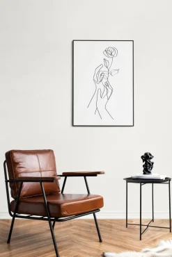 Discount Mirrors and More sivupöytä Carolina 43 x 51 cm musta