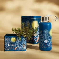 Moomin kahvipurkki Ikimetsä sininen