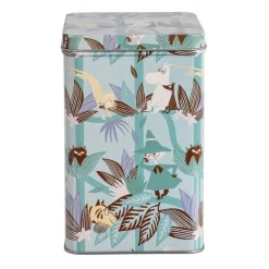 Moomin neliökahvipurkki Muumi Latvus sinivihreä