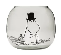 New Muurla Muumi kynttilälyhty Muumipappa harmaa 9,5 cm