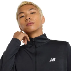 Discount New Balance paita Sport Knit 1/4 Zip Black