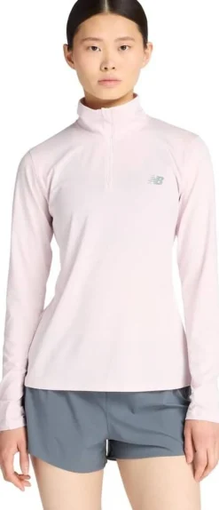 New Balance paita Sport Quarter Zip W PINK GRANITE