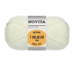 7 Veljestä lanka Original 150 g luonnonvalkoinen 010*Novita Outlet