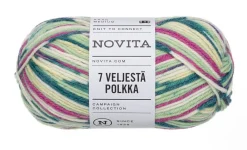 Clearance Novita 7 Veljestä lanka Polkka 100 g hedelmä 8011