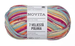 Best Novita 7 Veljestä lanka Polkka 100 g konfetti 8041