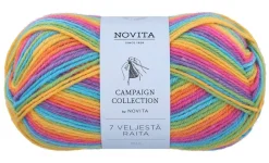 Sale Novita 7 Veljestä Raita lanka 100 g sateenkaari 980
