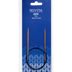 pyöröpuikot 40 cm koivu 2.5*Novita Discount