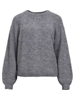 Clearance Object neule Objflora RE L/S Medium grey melange