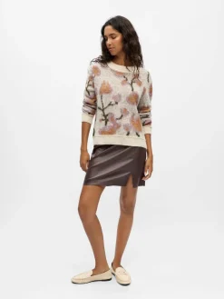 Sale Object neule Objlucie White sand flower multi