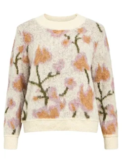 Sale Object neule Objlucie White sand flower multi