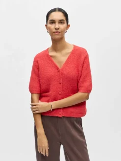 Discount Object neuletakki Objsaggia RE SS Poinsettia melange