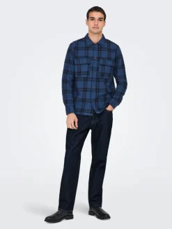 Only & Sons farkut Onsedge Dark Blue Denim Rinse