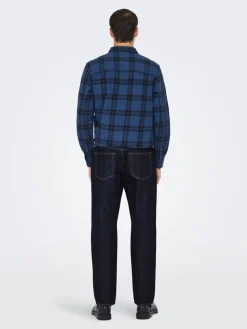 Only & Sons farkut Onsedge Dark Blue Denim Rinse