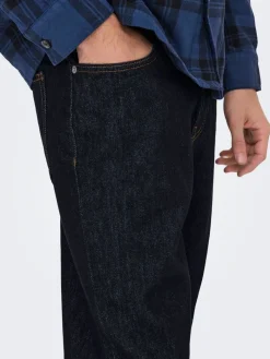 Only & Sons farkut Onsedge Dark Blue Denim Rinse